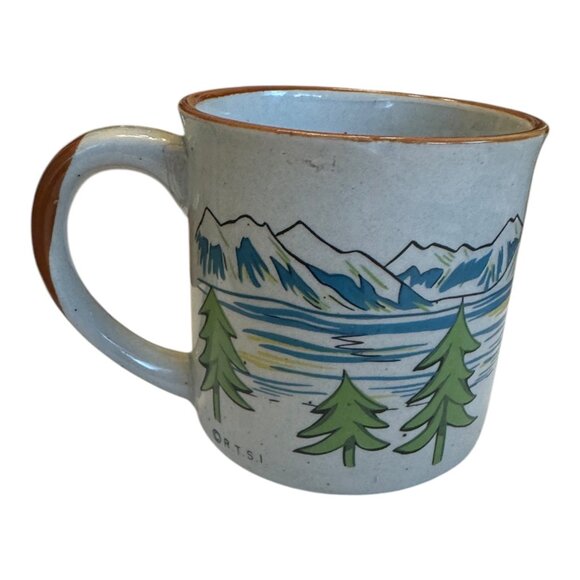 ©️R.T.S.I.  Vintage Lake Tahoe Ceramic Mug With Mountain & Forest Design - Picture 6 of 8
